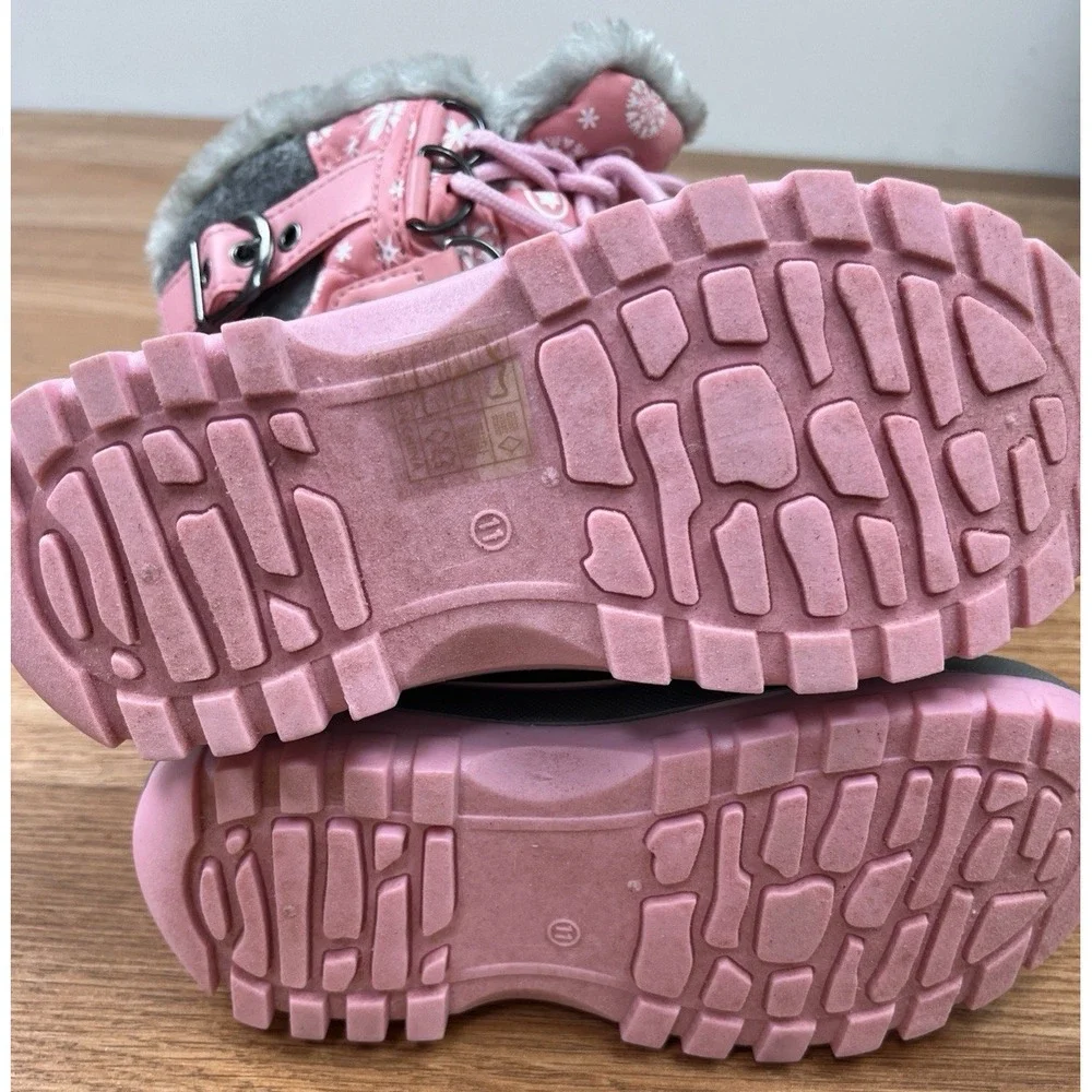 Dream Pairs Kriver Youth Girls Snow Boots Pink Toddler Size 11 Insulated NEW
